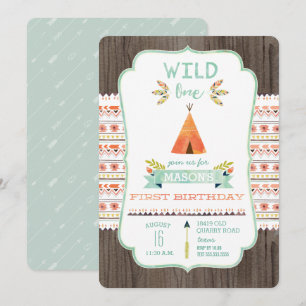 Invitaciones a la fiesta de cumpleaños de Wild One