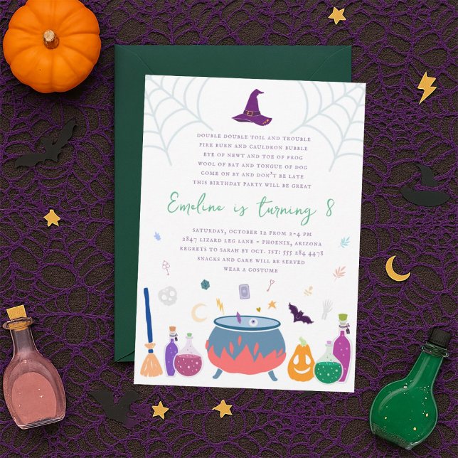 Invitaciones a la fiesta de cumpleaños de Witch Ca (Subido por el creador)