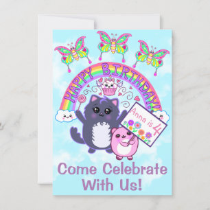 Invitaciones a la fiesta de cumpleaños del arcoiri