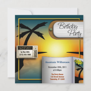 Invitaciones a la fiesta de cumpleaños del atardec