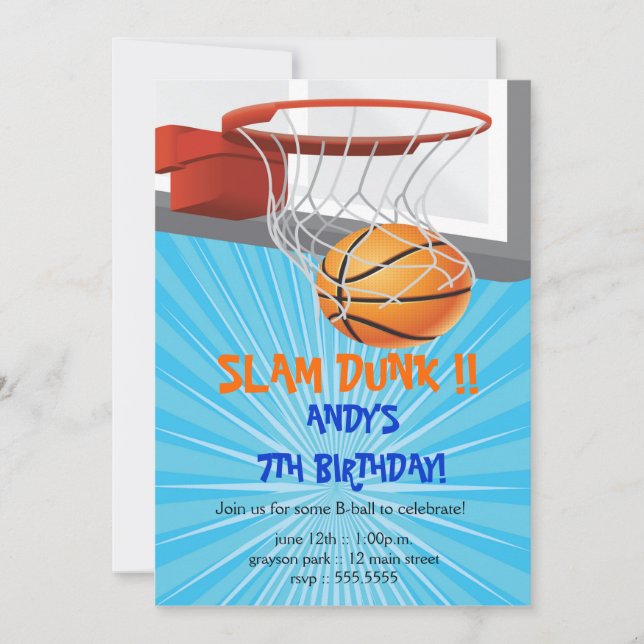 Invitaciones a la fiesta de cumpleaños del balonce (Anverso)