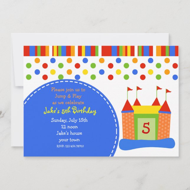 Invitaciones a la fiesta de cumpleaños del Castill (Anverso)