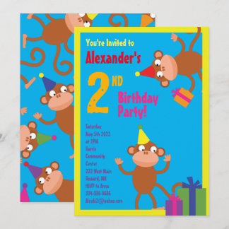 Invitaciones a la fiesta de cumpleaños del chico d