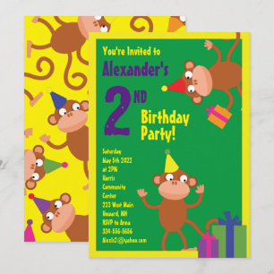 Invitaciones a la fiesta de cumpleaños del chico d