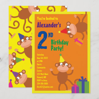 Invitaciones a la fiesta de cumpleaños del chico d