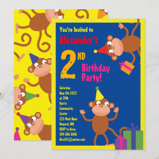 Invitaciones a la fiesta de cumpleaños del chico d