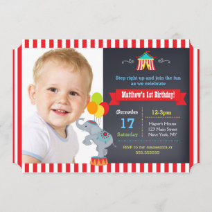 Invitaciones a la fiesta de cumpleaños del Circo d