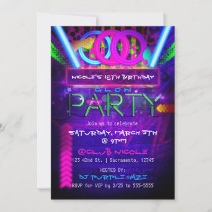 Invitaciones a la fiesta de cumpleaños del club Ne