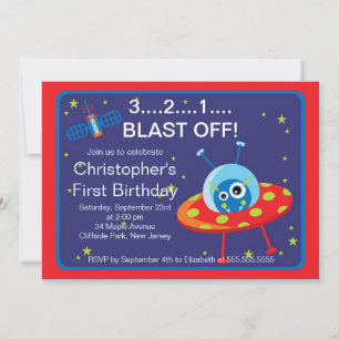 Invitaciones a la fiesta de cumpleaños del cohete