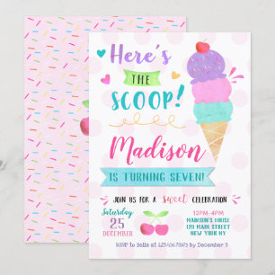 Invitaciones a la fiesta de cumpleaños del Crema d