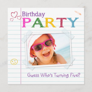 Invitaciones a la fiesta de cumpleaños del Doodle 