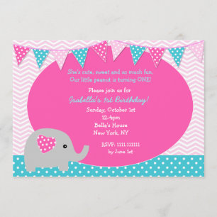 Invitaciones a la fiesta de cumpleaños del elefant