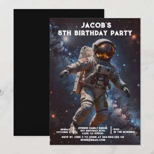 Invitaciones a la fiesta de cumpleaños del espacio