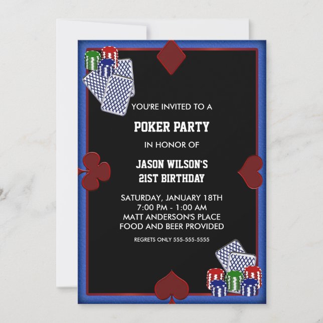 Invitaciones a la fiesta de cumpleaños del Fiesta  (Anverso)