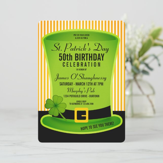 Invitaciones a la fiesta de cumpleaños del Gorra L (Anverso de pie)