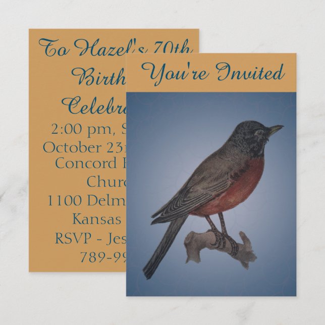 Invitaciones a la fiesta de cumpleaños del Ilustra (Anverso / Reverso)