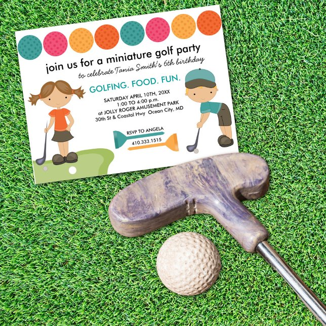 Invitaciones a la fiesta de cumpleaños del minigol (Subido por el creador)