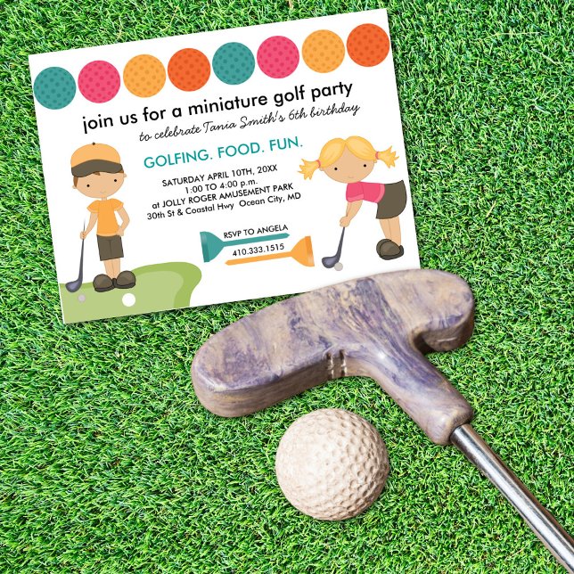Invitaciones a la fiesta de cumpleaños del minigol (Subido por el creador)