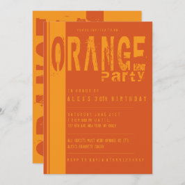 Invitaciones a la fiesta de cumpleaños del naranja