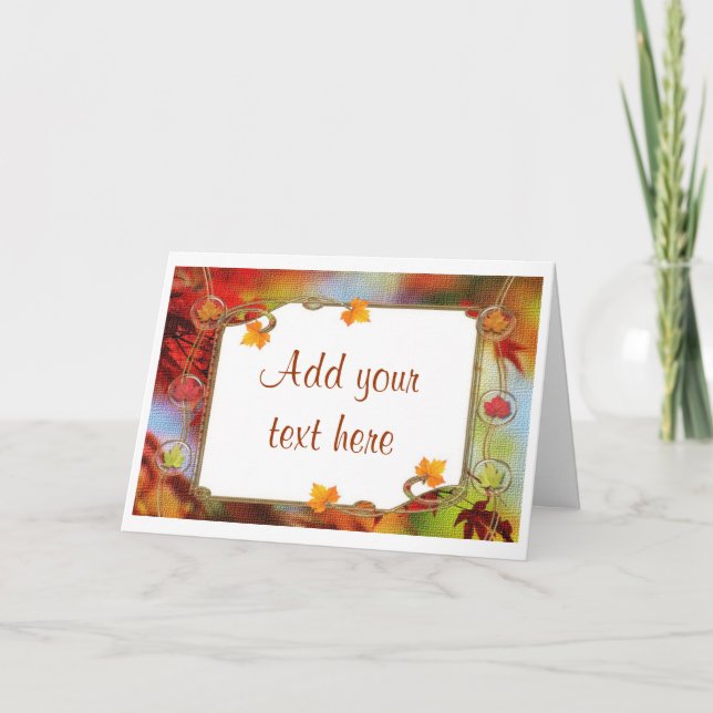 Invitaciones a la fiesta de cumpleaños del otoño (Anverso)