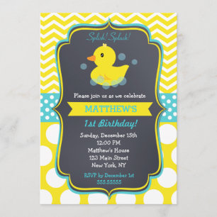Invitaciones a la fiesta de cumpleaños del Pato de