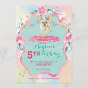 Invitaciones a la fiesta de cumpleaños del perro d