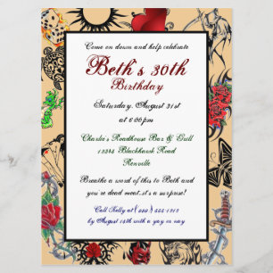 Invitaciones a la fiesta de cumpleaños del Persona
