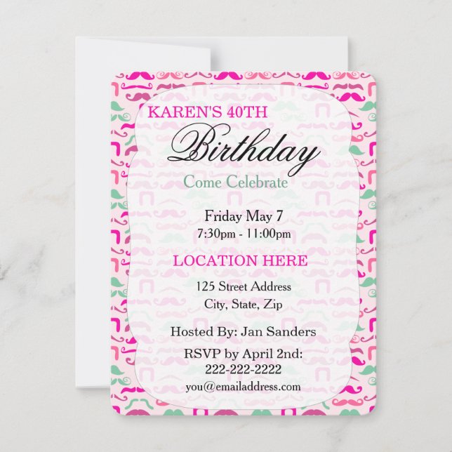 Invitaciones a la fiesta de cumpleaños del Persona (Anverso)