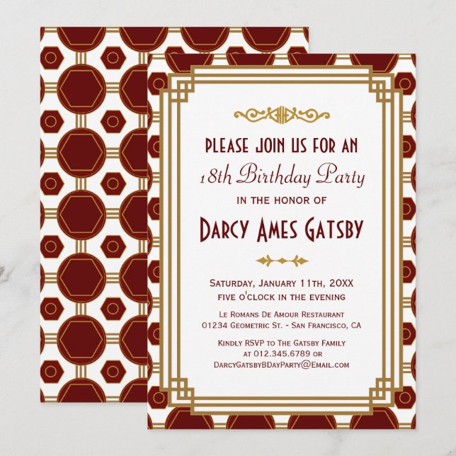 Invitaciones a la fiesta de cumpleaños del Persona (Anverso / Reverso)