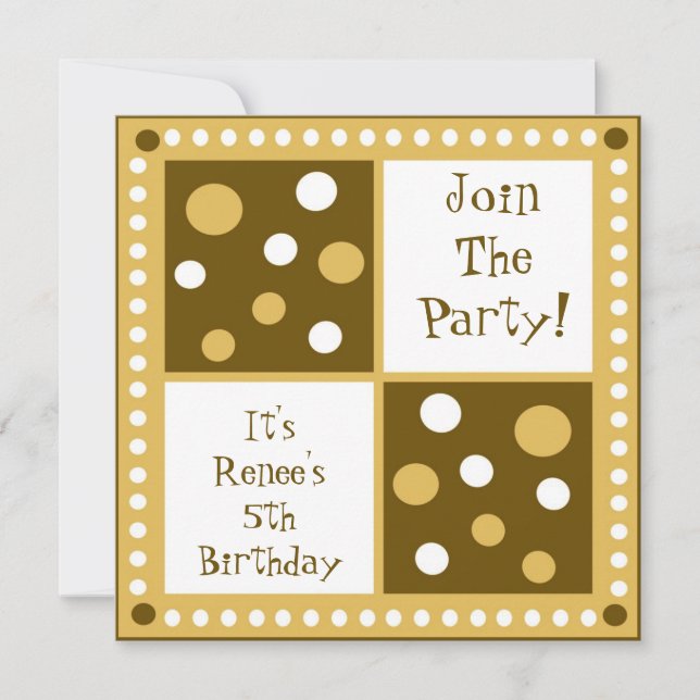 Invitaciones a la fiesta de cumpleaños del Punto d (Anverso)