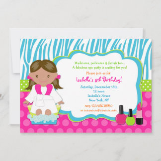 Invitaciones a la fiesta de cumpleaños del Spa