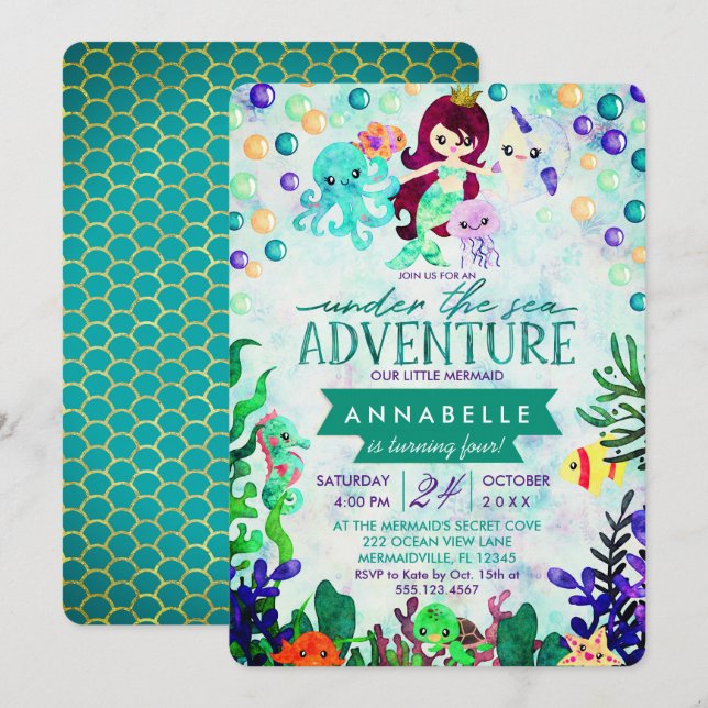 Invitaciones a la fiesta de cumpleaños del tema de (Anverso / Reverso)