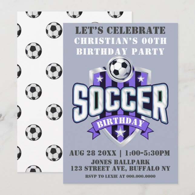 Invitaciones a la fiesta de cumpleaños del tema de (Anverso / Reverso)