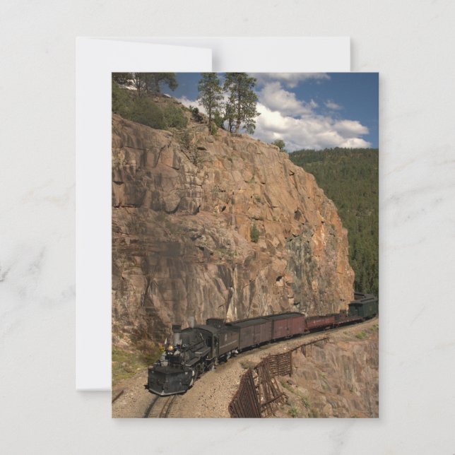 Invitaciones a la fiesta de cumpleaños del tren de (Anverso)