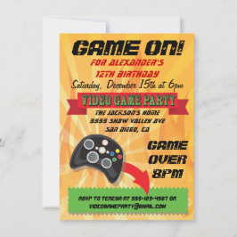 Invitaciones a la fiesta de cumpleaños del videoju