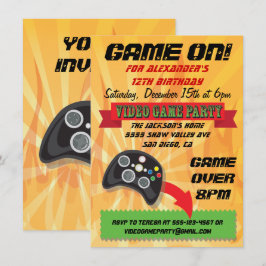 Invitaciones a la fiesta de cumpleaños del videoju