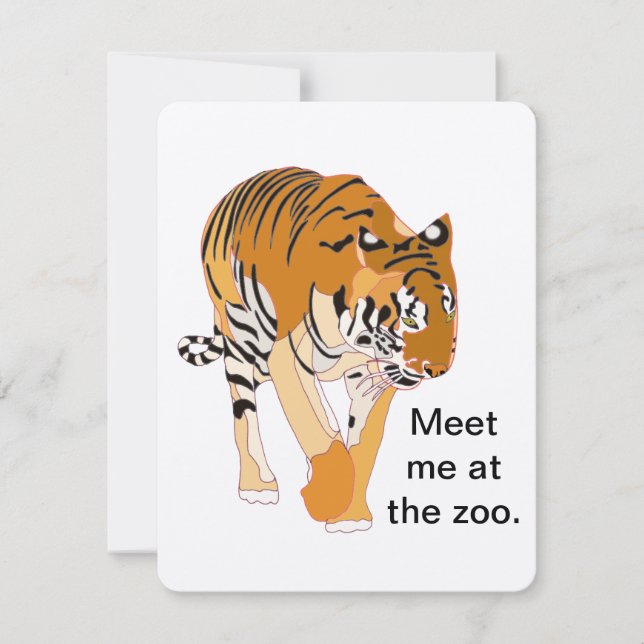 Invitaciones a la fiesta de cumpleaños del zoológi (Anverso)