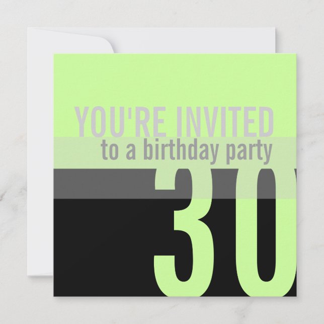 Invitaciones a la fiesta de cumpleaños {Mint Green (Anverso)