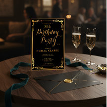 Invitaciones a la fiesta de cumpleaños moderna par