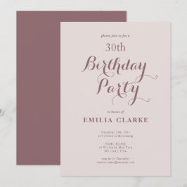 Invitaciones a la fiesta de cumpleaños moderna par
