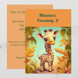 Invitaciones a la fiesta de cumpleaños neutral de 