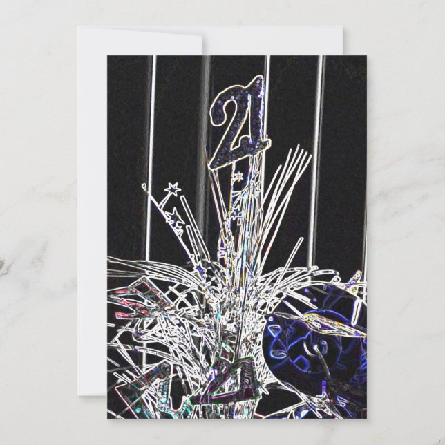 Invitaciones a la fiesta de cumpleaños número 21 (Anverso)