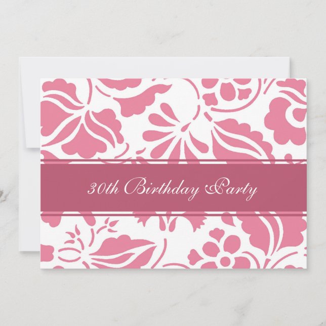 Invitaciones a la fiesta de cumpleaños número 30 (Anverso)