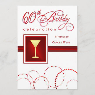 Invitaciones a la fiesta de cumpleaños número 60 -