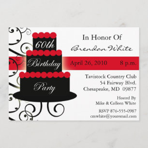 Invitaciones a la fiesta de cumpleaños número 60