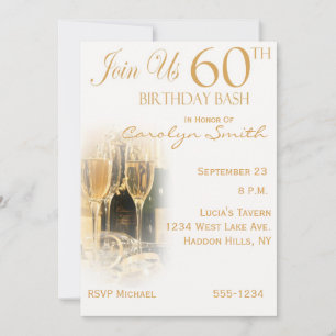 Invitaciones a la fiesta de cumpleaños número 60