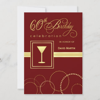 Invitaciones a la fiesta de cumpleaños número 60 -