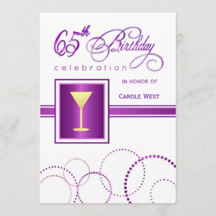 Invitaciones a la fiesta de cumpleaños número 65 -