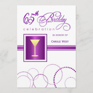 Invitaciones a la fiesta de cumpleaños número 65 -
