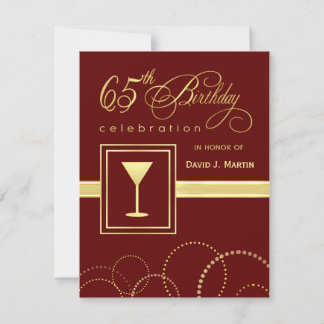 Invitaciones a la fiesta de cumpleaños número 65 -